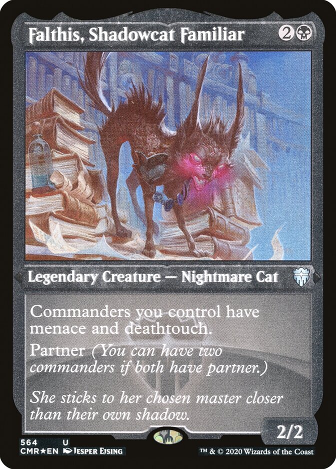 Falthis, Shadowcat Familiar (Etched) [Commander Legends] | Gear Gaming Bentonville