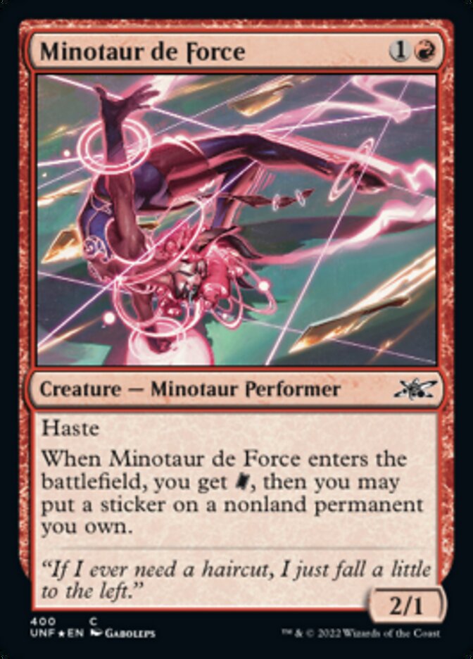 Minotaur de Force (Galaxy Foil) [Unfinity] | Gear Gaming Bentonville