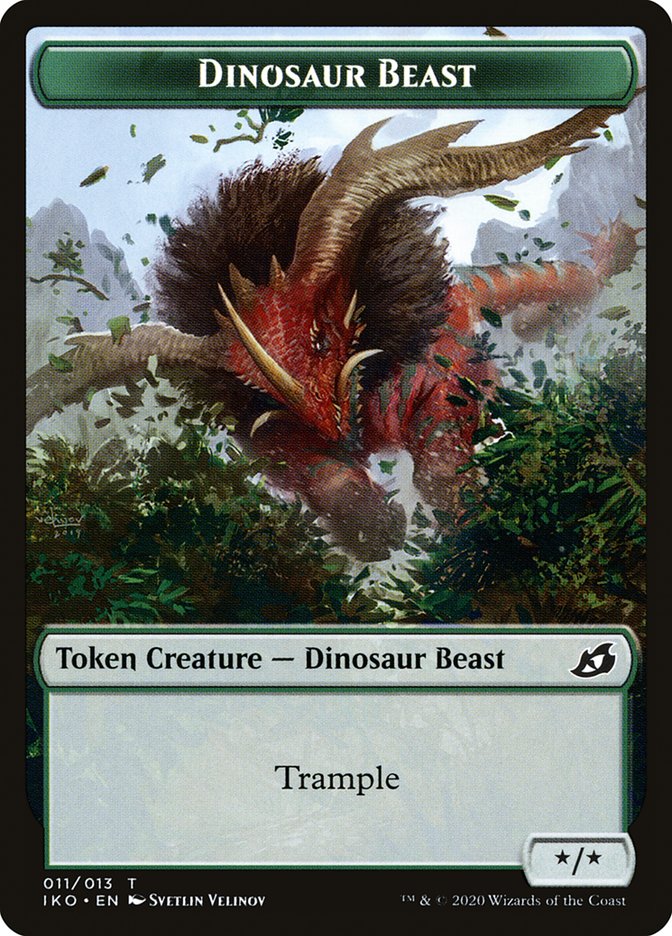 Dinosaur Beast Token [Ikoria: Lair of Behemoths Tokens] | Gear Gaming Bentonville