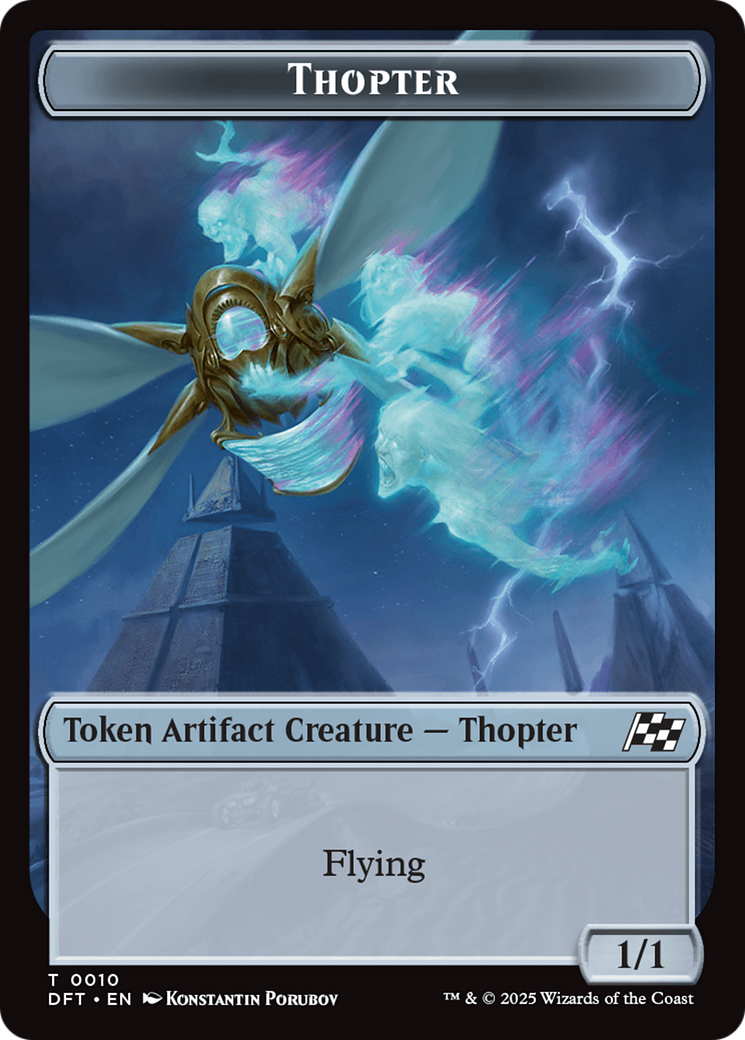 Cat // Thopter (0010) Double-Sided Token [Aetherdrift Tokens] | Gear Gaming Bentonville