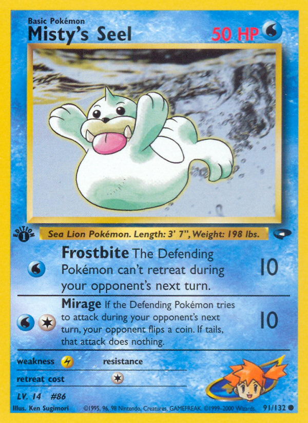 Misty's Seel (91/132) [Gym Challenge 1st Edition] | Gear Gaming Bentonville