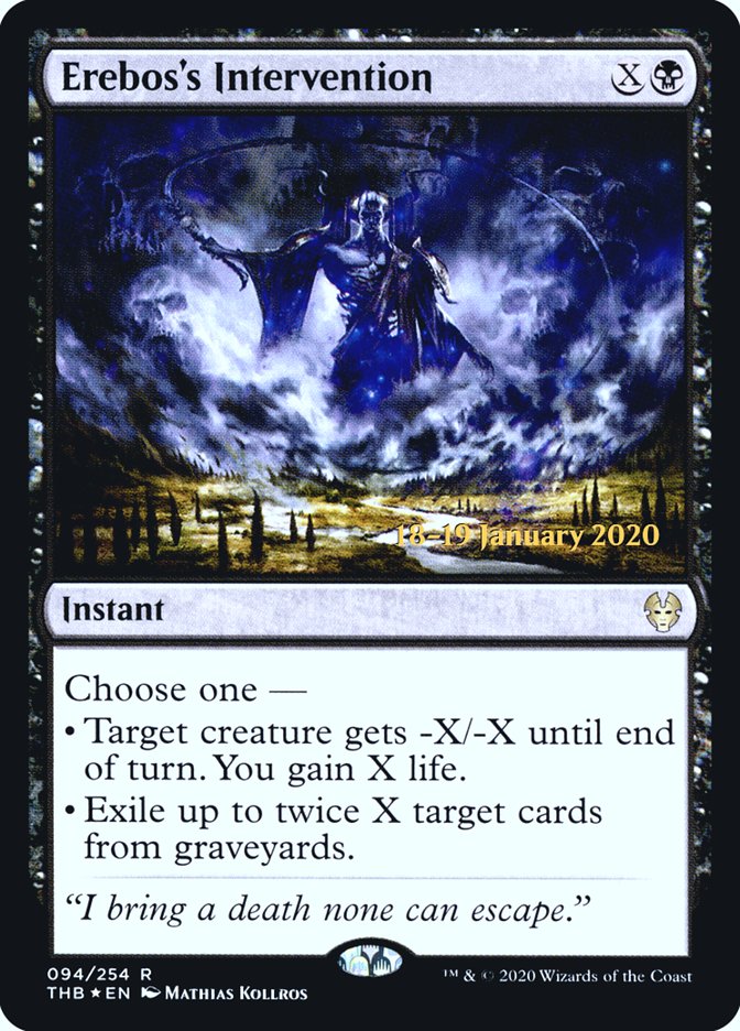 Erebos's Intervention [Theros Beyond Death Prerelease Promos] | Gear Gaming Bentonville