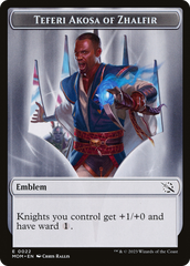 Treasure (20) // Teferi Akosa of Zhalfir Emblem Double-Sided Token [March of the Machine Tokens] | Gear Gaming Bentonville