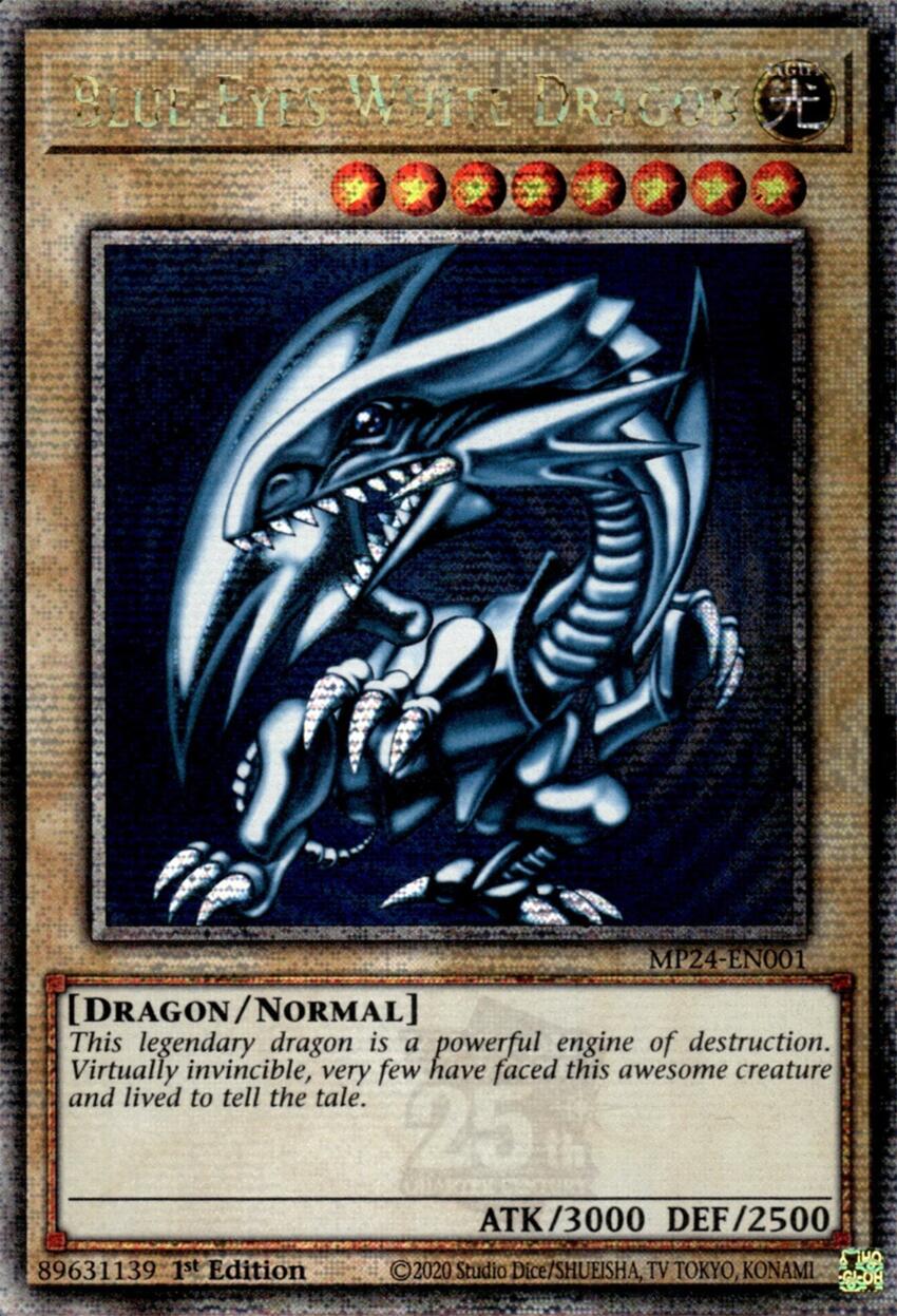 Blue-Eyes White Dragon [MP24-EN001] Quarter Century Secret Rare | Gear Gaming Bentonville