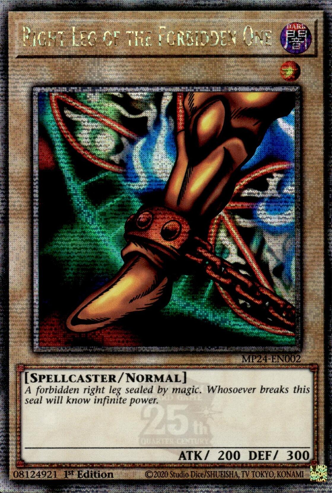 Right Leg of the Forbidden One [MP24-EN002] Quarter Century Secret Rare | Gear Gaming Bentonville