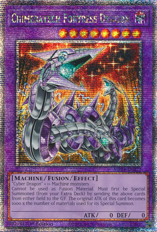 Chimeratech Fortress Dragon [MP24-EN022] Quarter Century Secret Rare | Gear Gaming Bentonville