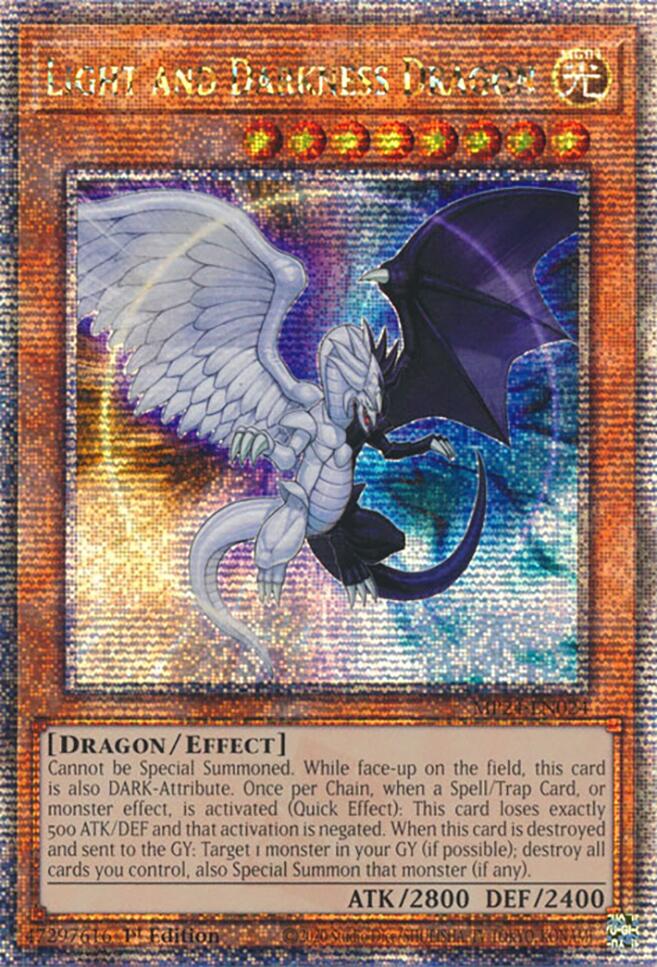 Light and Darkness Dragon [MP24-EN024] Quarter Century Secret Rare | Gear Gaming Bentonville