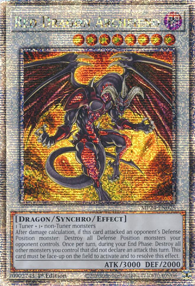 Red Dragon Archfiend [MP24-EN025] Quarter Century Secret Rare | Gear Gaming Bentonville