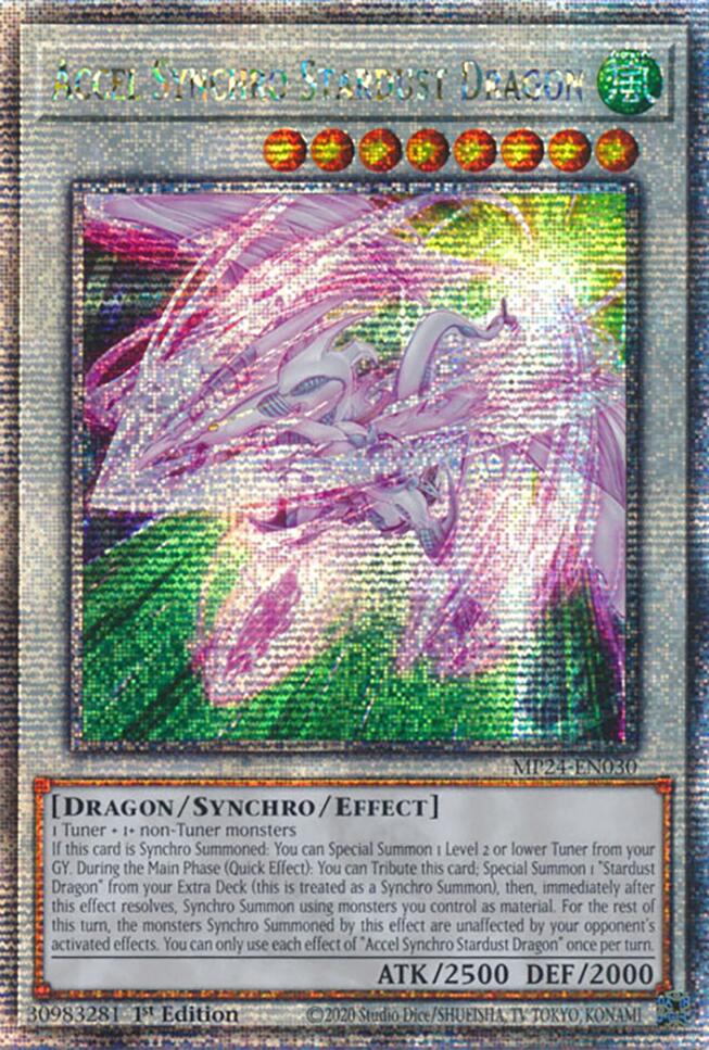 Accel Synchro Stardust Dragon [MP24-EN030] Quarter Century Secret Rare | Gear Gaming Bentonville