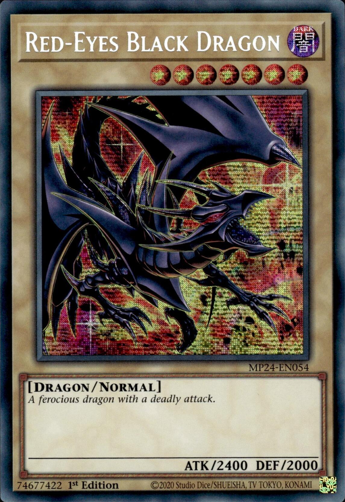 Red-Eyes Black Dragon (Alternate Art) [MP24-EN054] Prismatic Secret Rare | Gear Gaming Bentonville