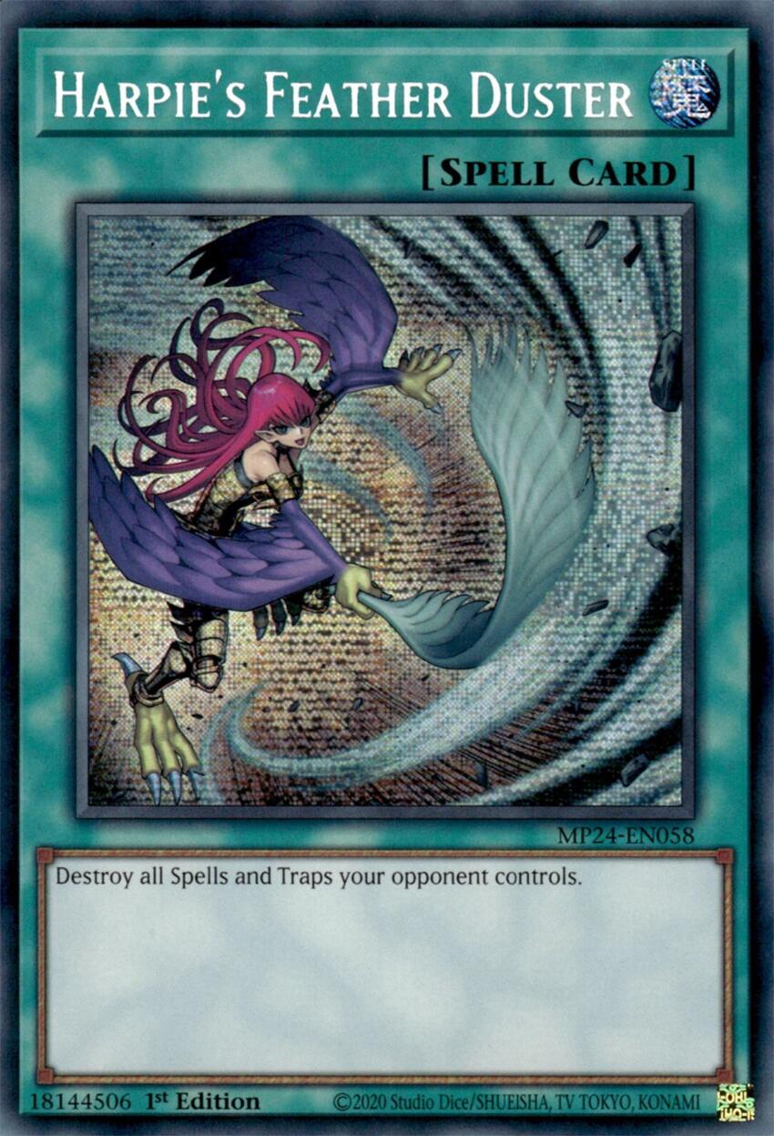 Harpie's Feather Duster (Alternate Art) [MP24-EN058] Prismatic Secret Rare | Gear Gaming Bentonville