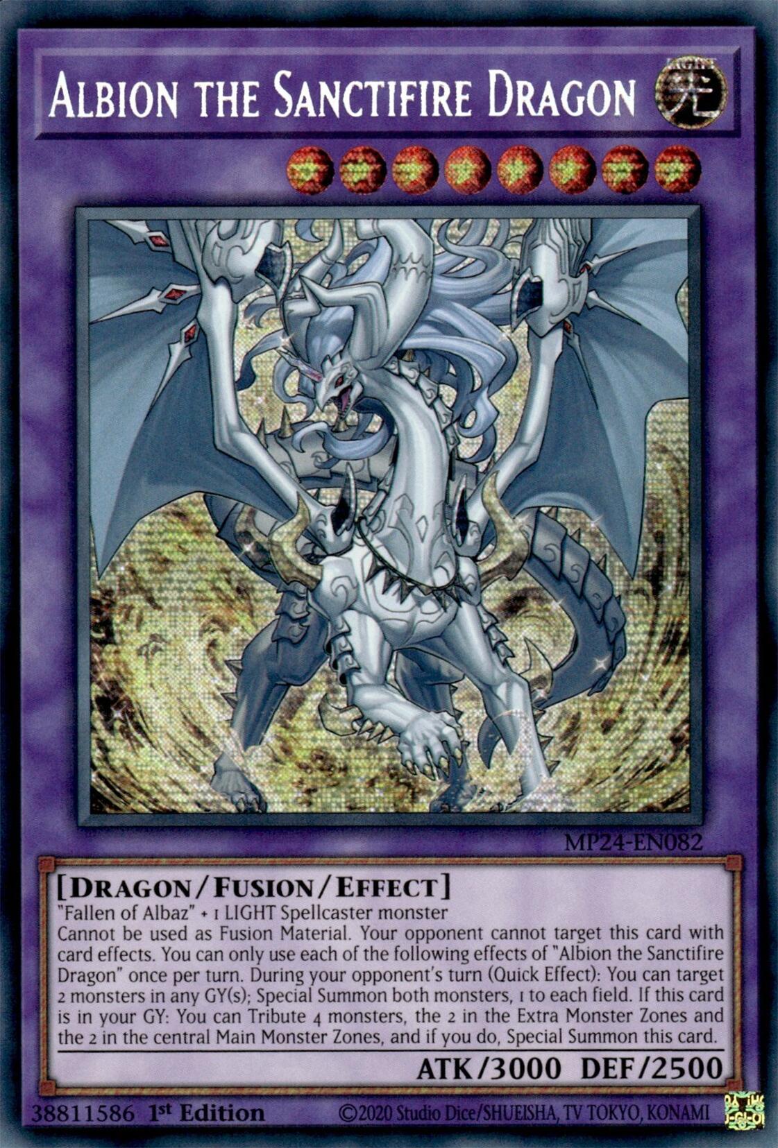 Albion the Sanctifire Dragon [MP24-EN082] Prismatic Secret Rare | Gear Gaming Bentonville