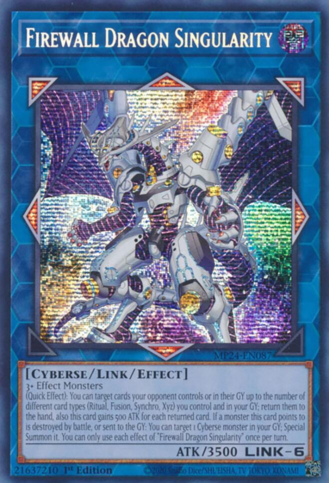 Firewall Dragon Singularity [MP24-EN087] Prismatic Secret Rare | Gear Gaming Bentonville