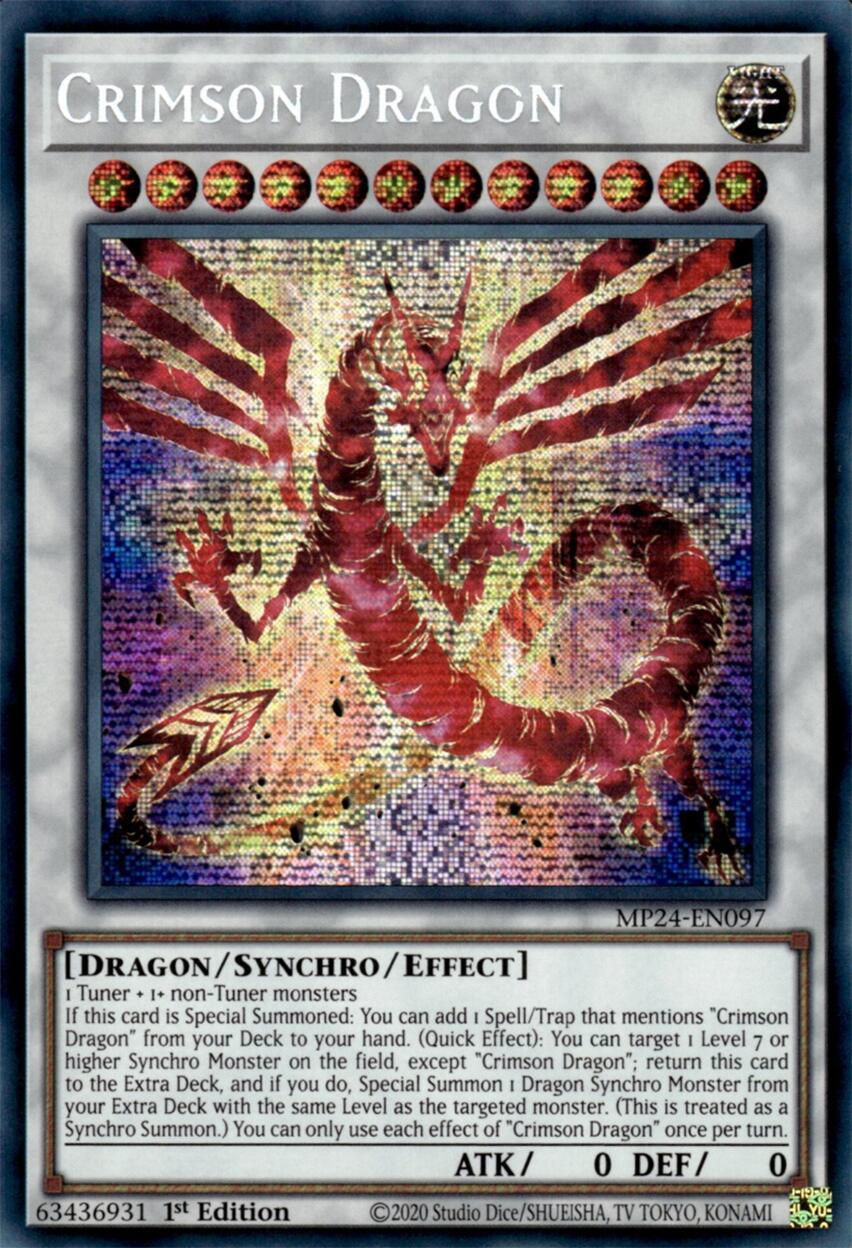 Crimson Dragon (card) [MP24-EN097] Prismatic Secret Rare | Gear Gaming Bentonville