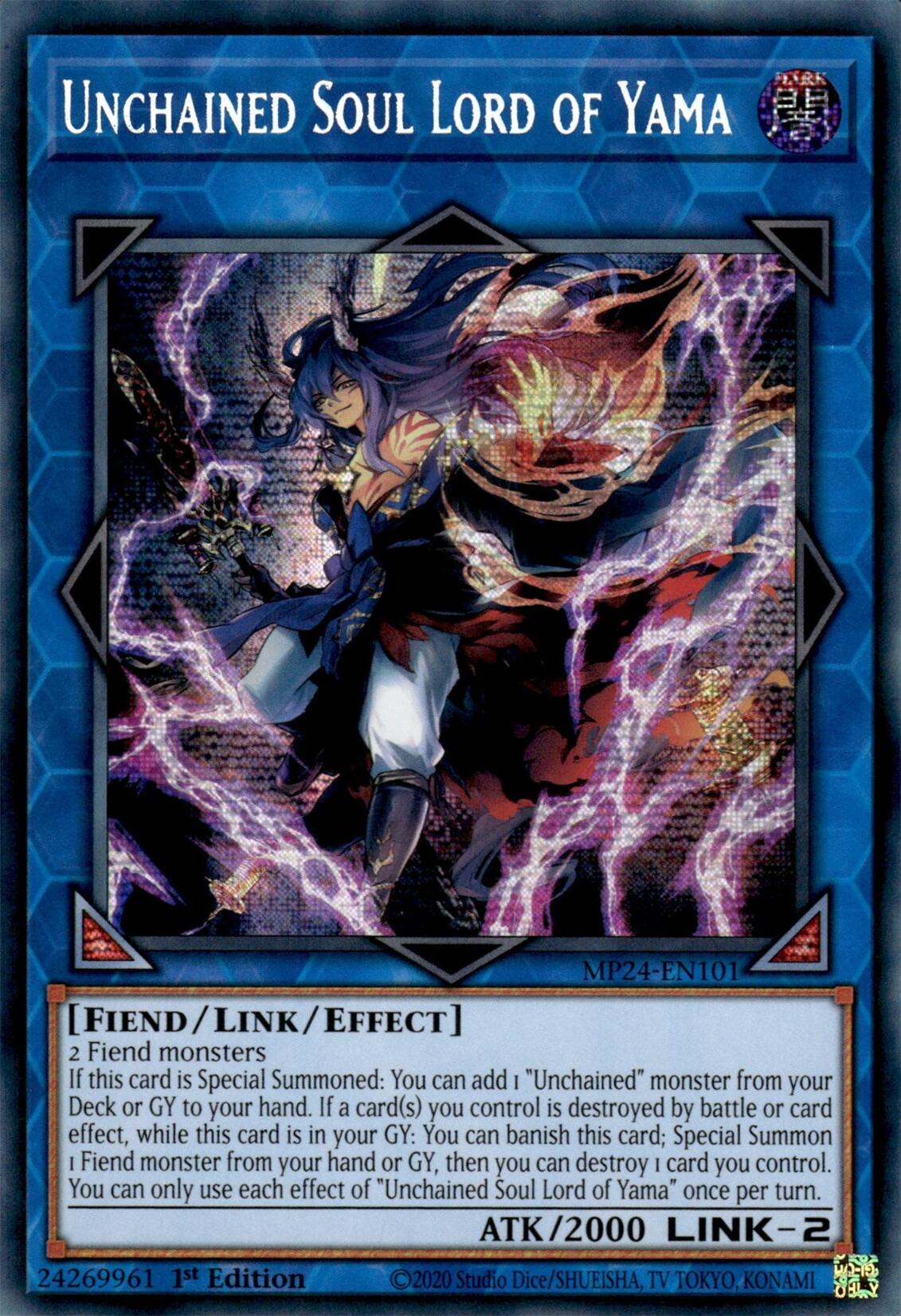 Unchained Soul Lord of Yama [MP24-EN101] Prismatic Secret Rare | Gear Gaming Bentonville