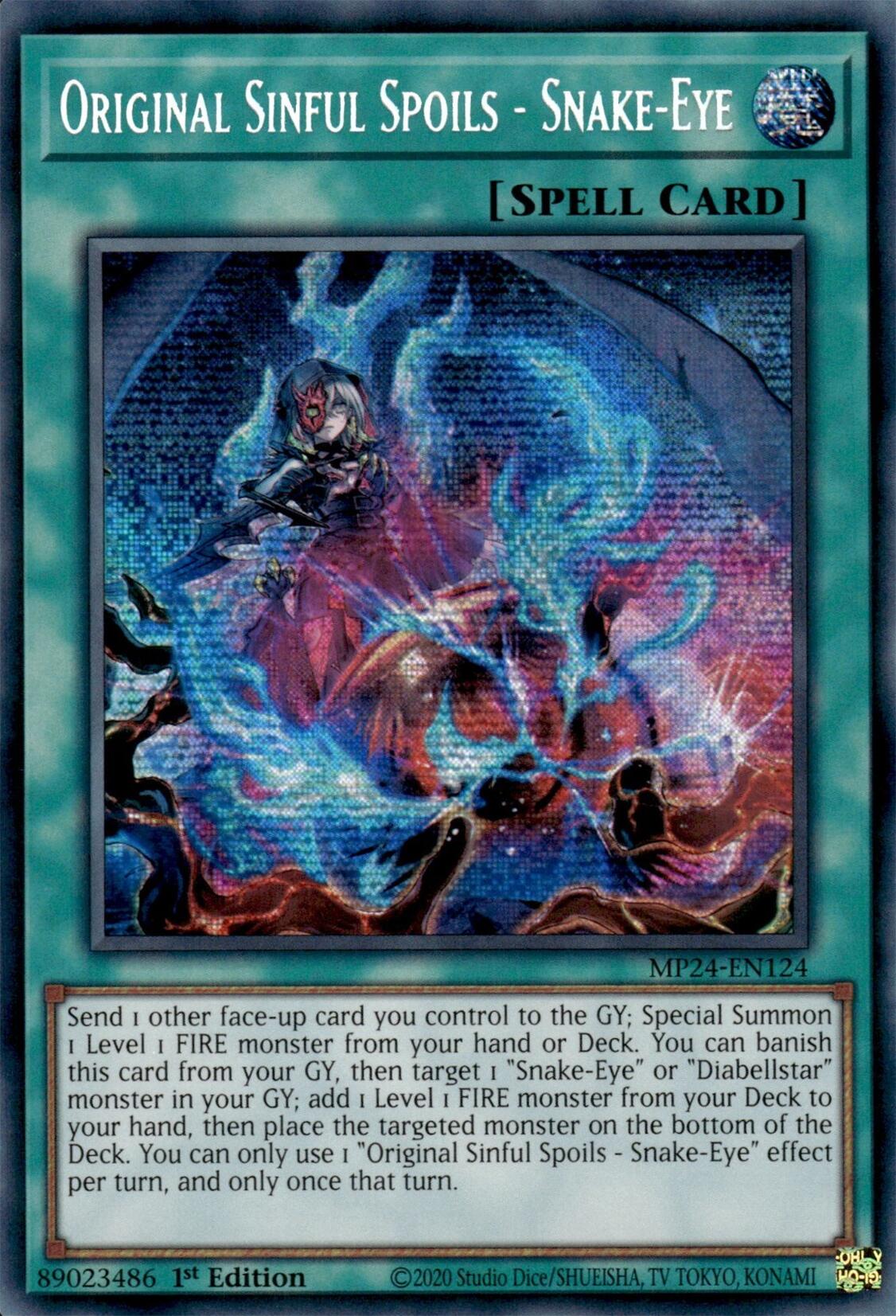 Original Sinful Spoils - Snake-Eye [MP24-EN124] Prismatic Secret Rare | Gear Gaming Bentonville