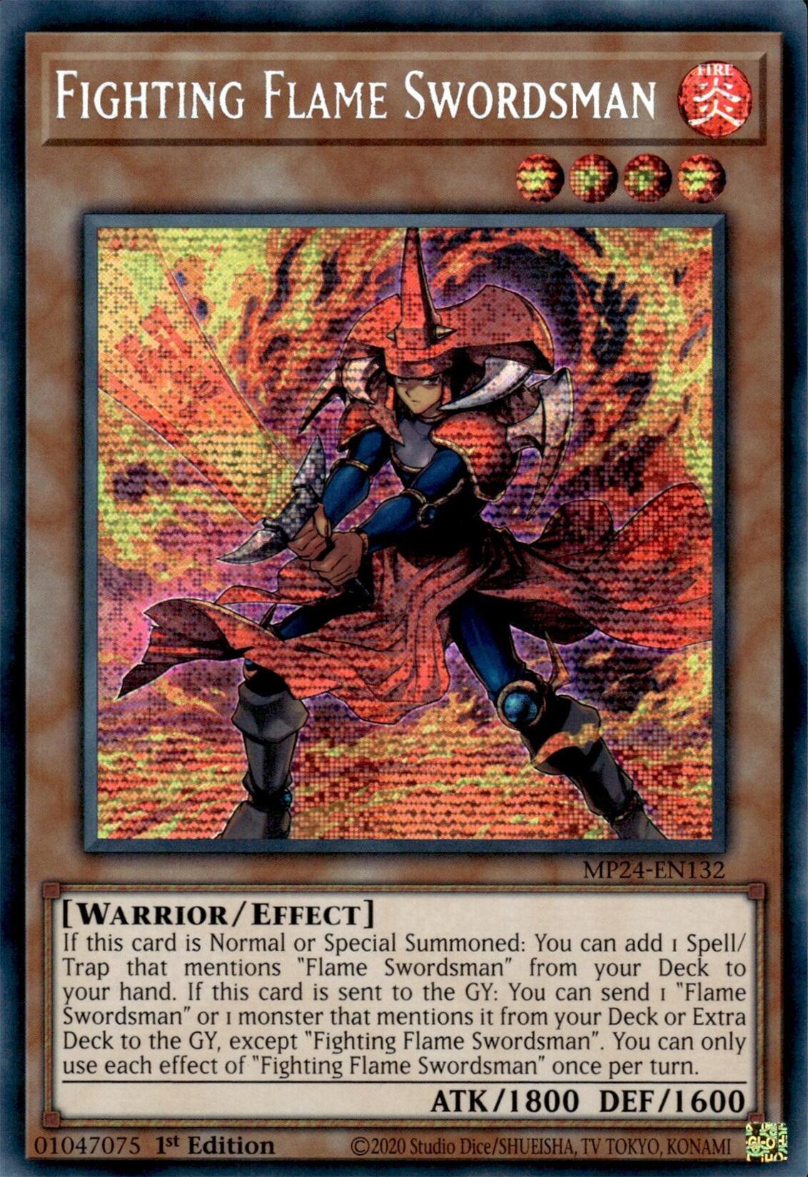 Fighting Flame Swordsman [MP24-EN132] Prismatic Secret Rare | Gear Gaming Bentonville