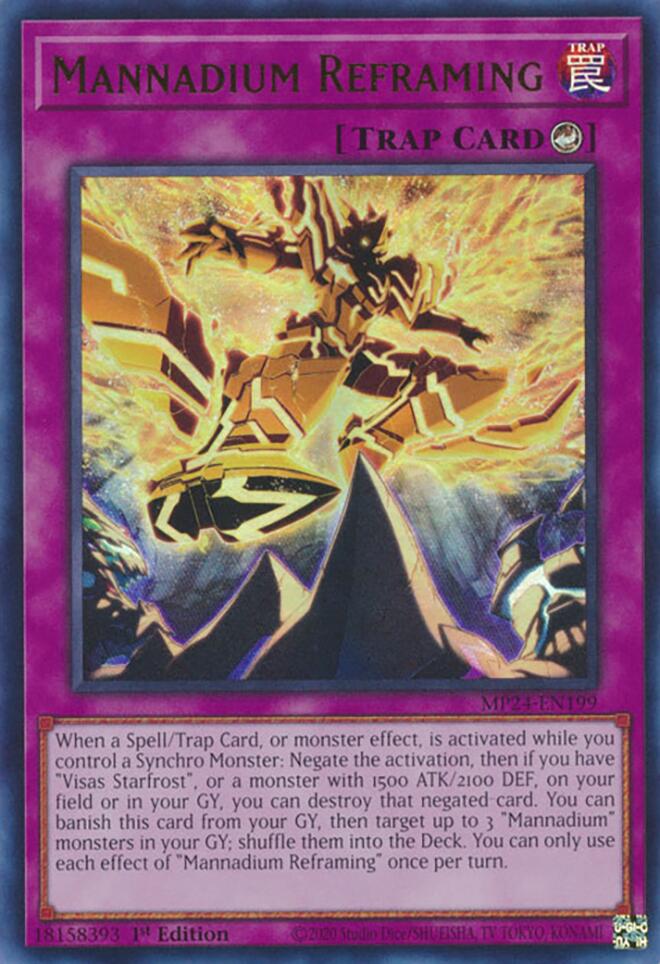 Mannadium Reframing [MP24-EN199] Ultra Rare | Gear Gaming Bentonville