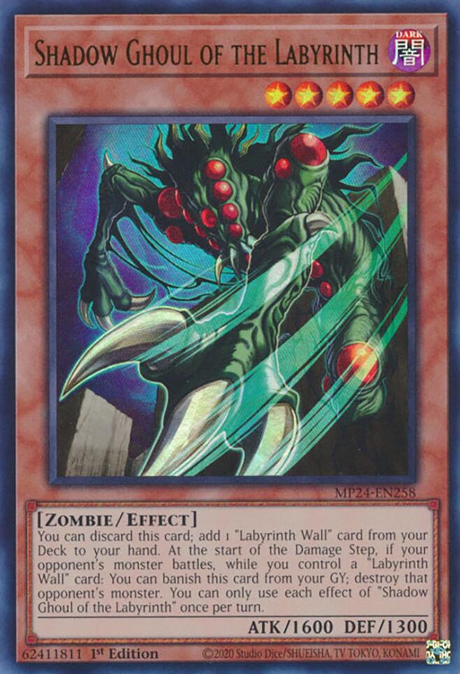 Shadow Ghoul of the Labyrinth [MP24-EN258] Ultra Rare | Gear Gaming Bentonville