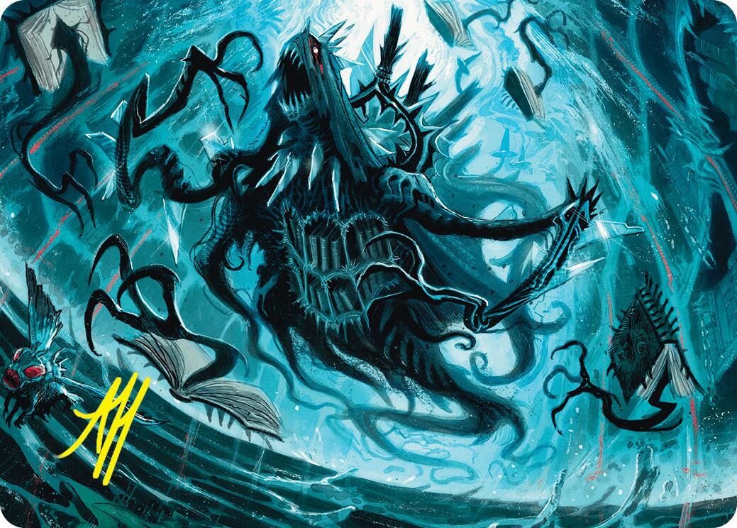 Overlord of the Floodpits Art Card (Gold-Stamped Signature) [Duskmourn: House of Horror Art Series] | Gear Gaming Bentonville