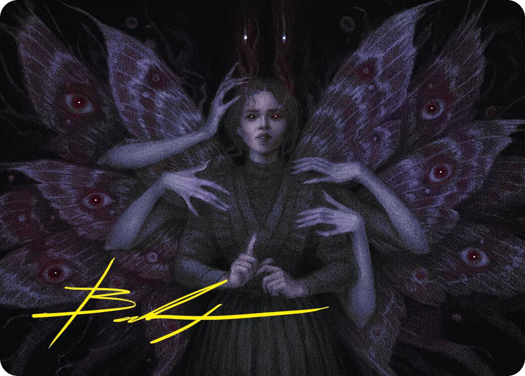 Demonic Counsel Art Card (7/54) (Gold-Stamped Signature) [Duskmourn: House of Horror Art Series] | Gear Gaming Bentonville