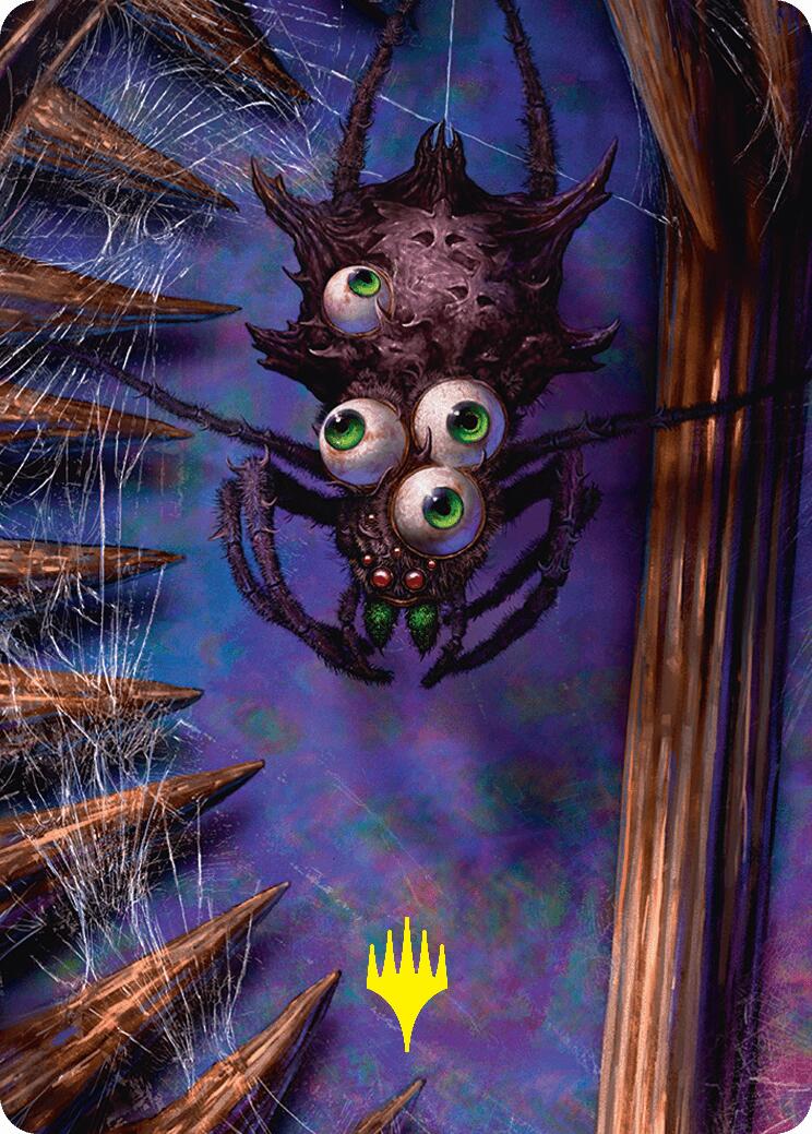 Spider Art Card (Gold-Stamped Planeswalker Symbol) [Duskmourn: House of Horror Art Series] | Gear Gaming Bentonville