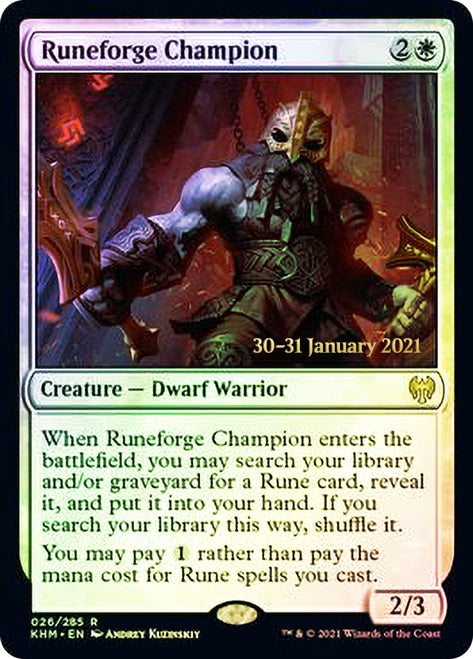 Runeforge Champion [Kaldheim Prerelease Promos] | Gear Gaming Bentonville