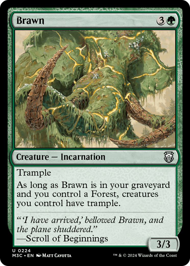 Brawn (Ripple Foil) [Modern Horizons 3 Commander] | Gear Gaming Bentonville