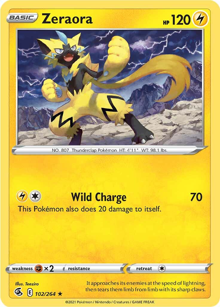 Zeraora (102/264) [Sword & Shield: Fusion Strike] | Gear Gaming Bentonville