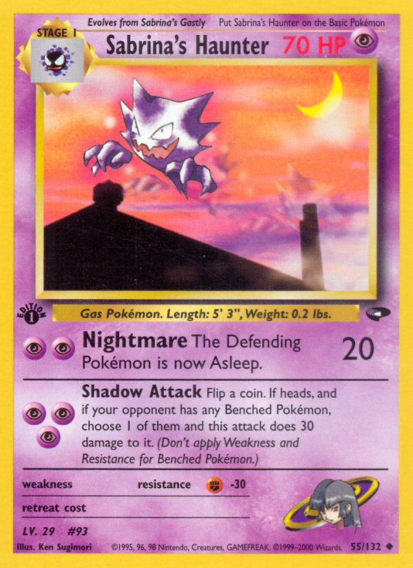 Sabrina's Haunter (55/132) [Gym Challenge 1st Edition] | Gear Gaming Bentonville