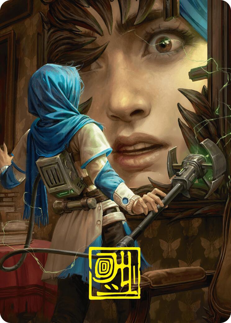 Reality Is Mine to Control Art Card (Gold-Stamped Signature) [Duskmourn: House of Horror Art Series] | Gear Gaming Bentonville