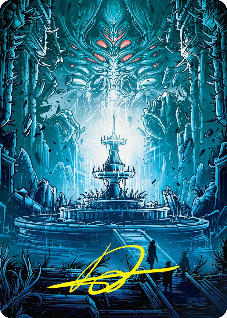 Island Art Card (Gold-Stamped Signature) [Duskmourn: House of Horror Art Series] | Gear Gaming Bentonville