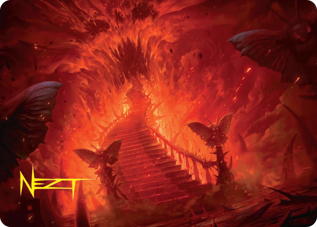 Mountain Art Card (Gold-Stamped Signature) [Duskmourn: House of Horror Art Series] | Gear Gaming Bentonville