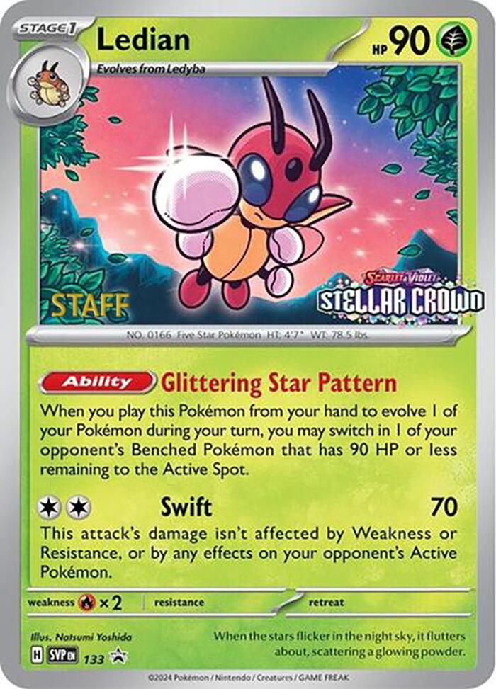 Ledian (133) (Staff Promo) [Scarlet & Violet: Black Star Promos] | Gear Gaming Bentonville