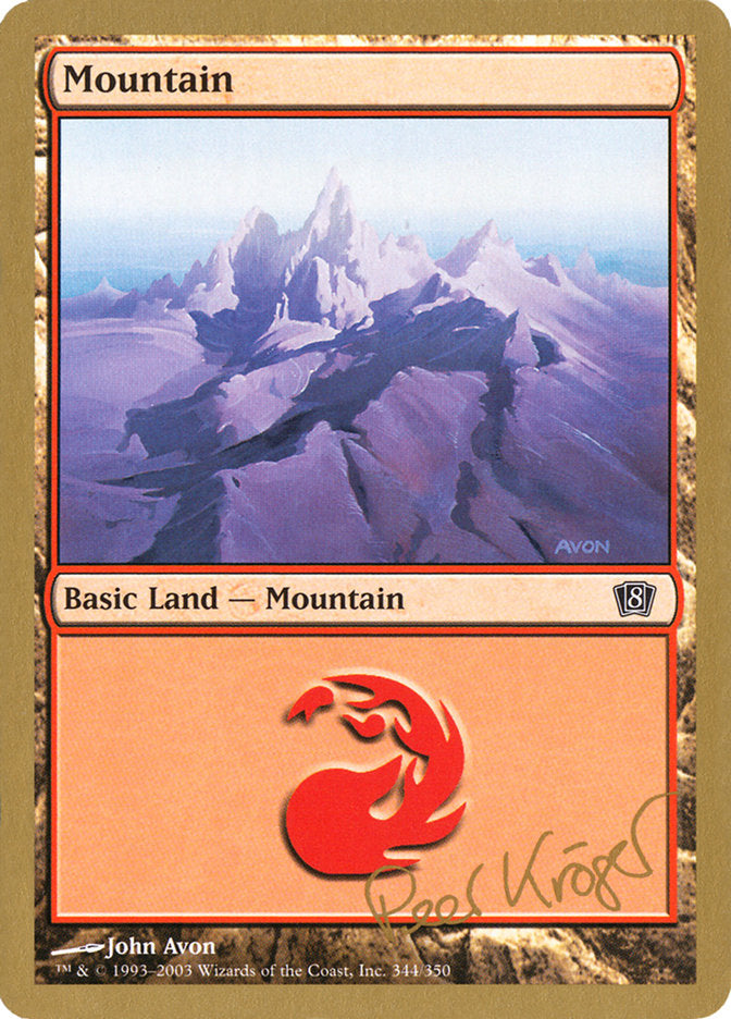 Mountain (344) (Peer Kroger) [World Championship Decks 2003] | Gear Gaming Bentonville