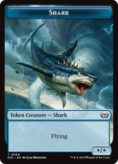 Shark // Copy Double-Sided Token [Duskmourn: House of Horror Commander Tokens] | Gear Gaming Bentonville