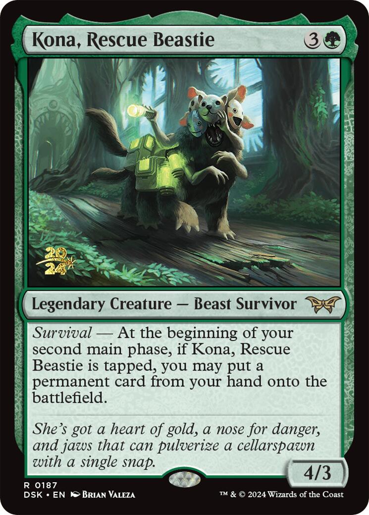 Kona, Rescue Beastie (0187) [Duskmourn: House of Horror Prerelease Promos] | Gear Gaming Bentonville