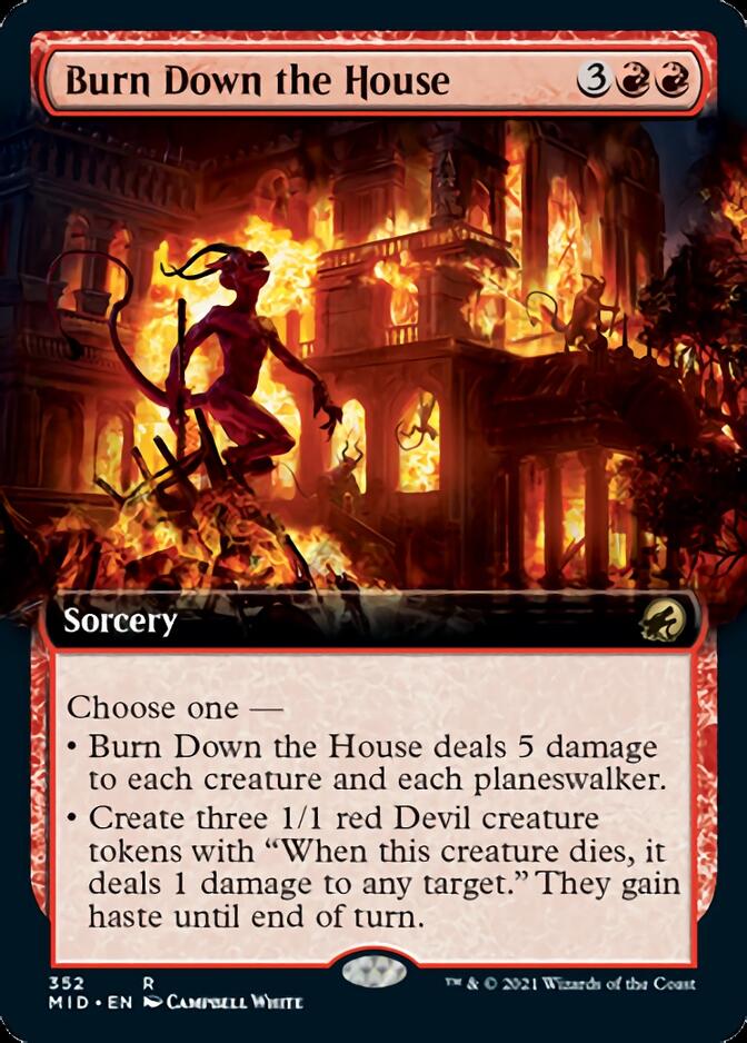 Burn Down the House (Extended Art) [Innistrad: Midnight Hunt] | Gear Gaming Bentonville