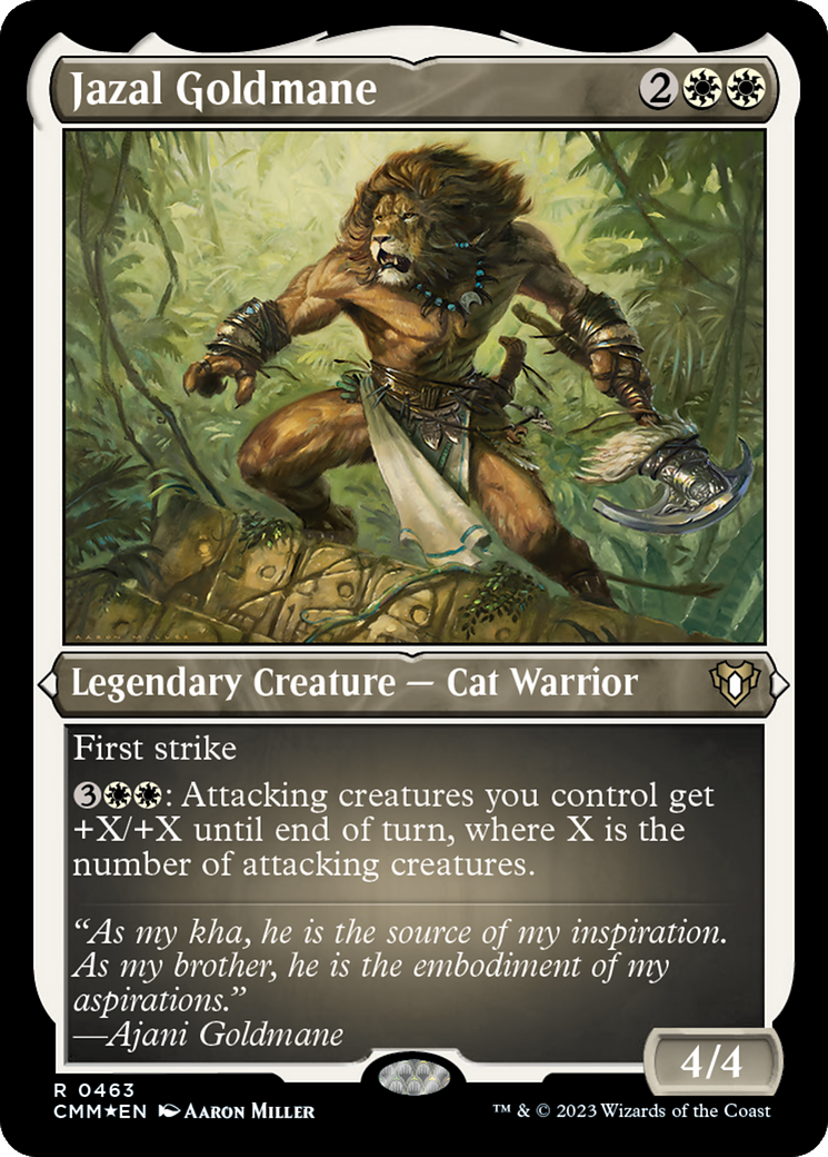 Jazal Goldmane (Foil Etched) [Commander Masters] | Gear Gaming Bentonville