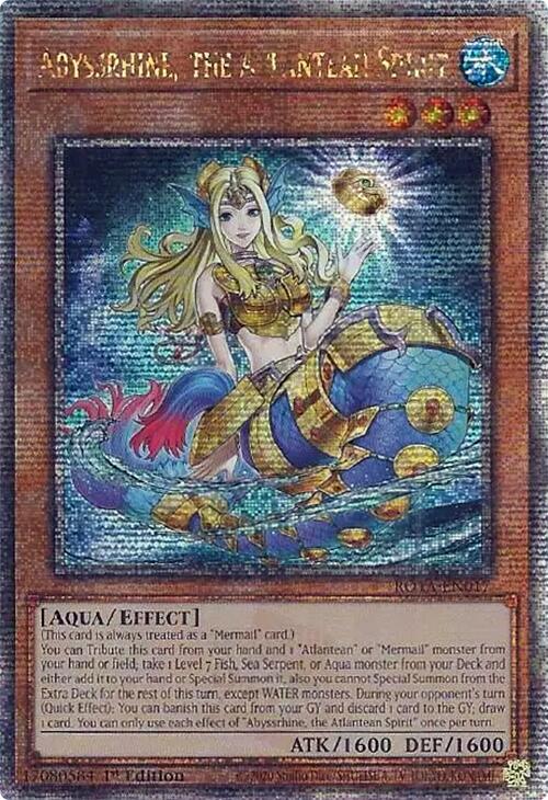 Abyssrhine, the Atlantean Spirit (Quarter Century Secret Rare) [ROTA-EN017] Quarter Century Secret Rare | Gear Gaming Bentonville