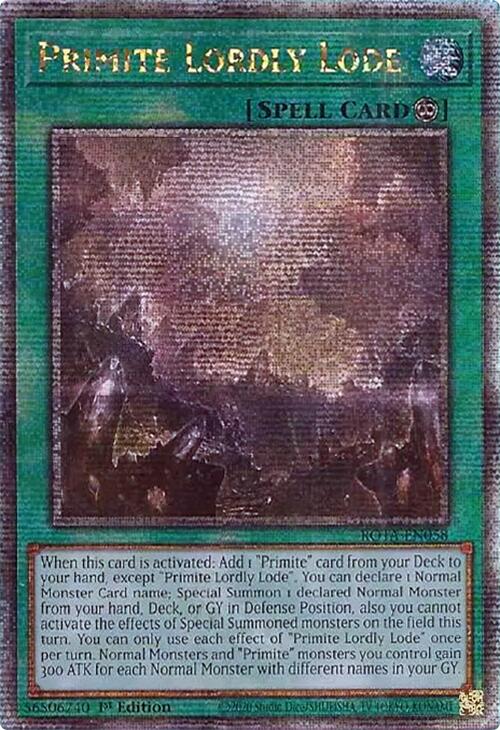 Primite Lordly Lode (Quarter Century Secret Rare) [ROTA-EN058] Quarter Century Secret Rare | Gear Gaming Bentonville