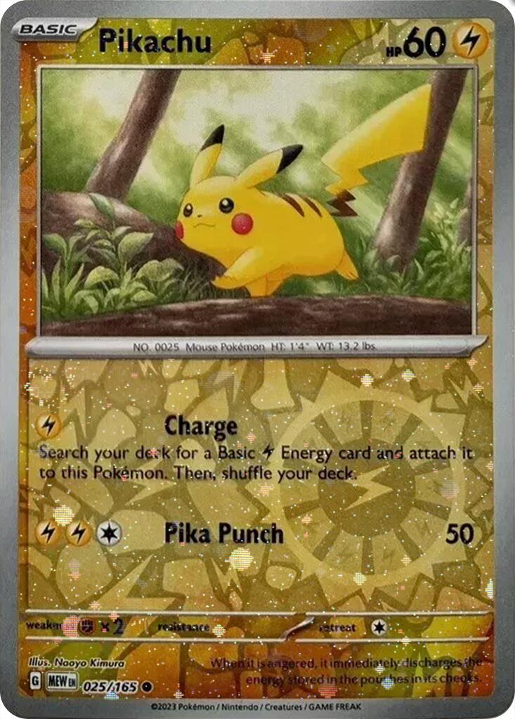 Pikachu (025/165) (Cosmos Holo) (Costco Exclusive) [Miscellaneous Cards] | Gear Gaming Bentonville