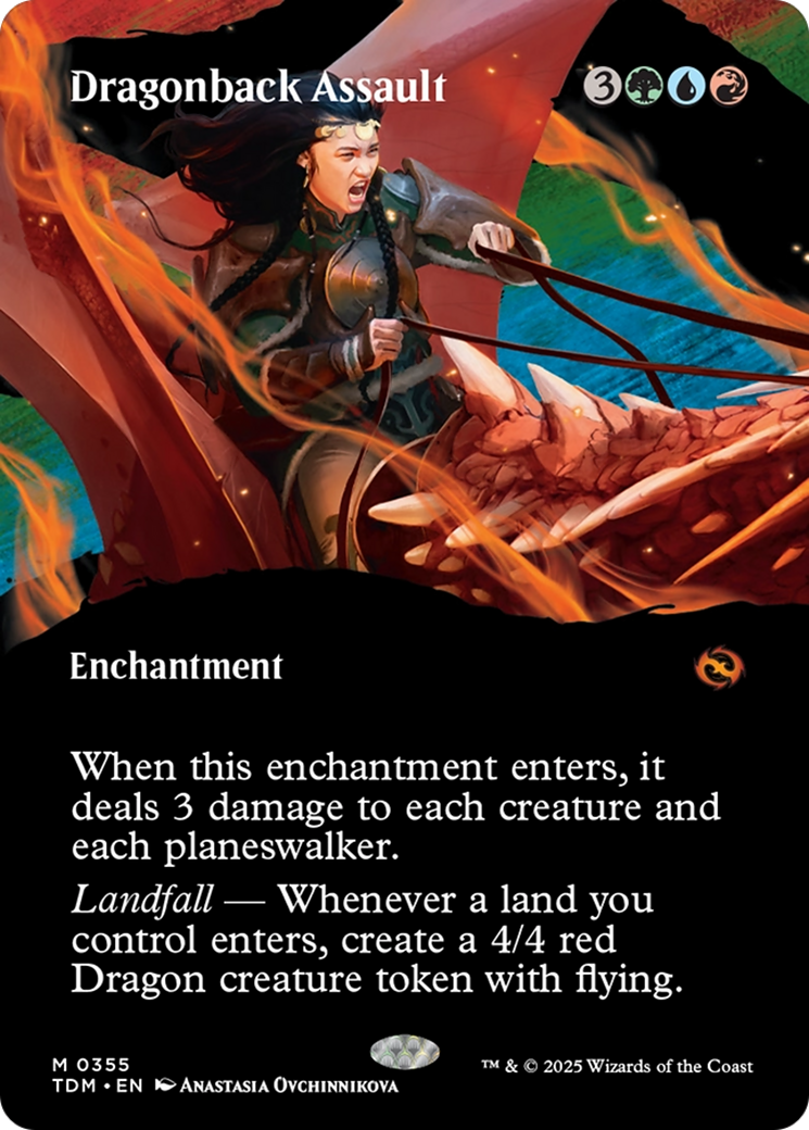 Dragonback Assault (Borderless) [Tarkir: Dragonstorm] | Gear Gaming Bentonville