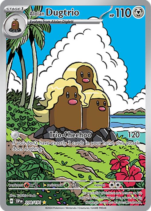 Alolan Dugtrio (208/191) [Scarlet & Violet: Surging Sparks] | Gear Gaming Bentonville