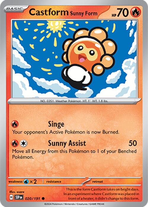 Castform Sunny Form (020/191) [Scarlet & Violet: Surging Sparks] | Gear Gaming Bentonville