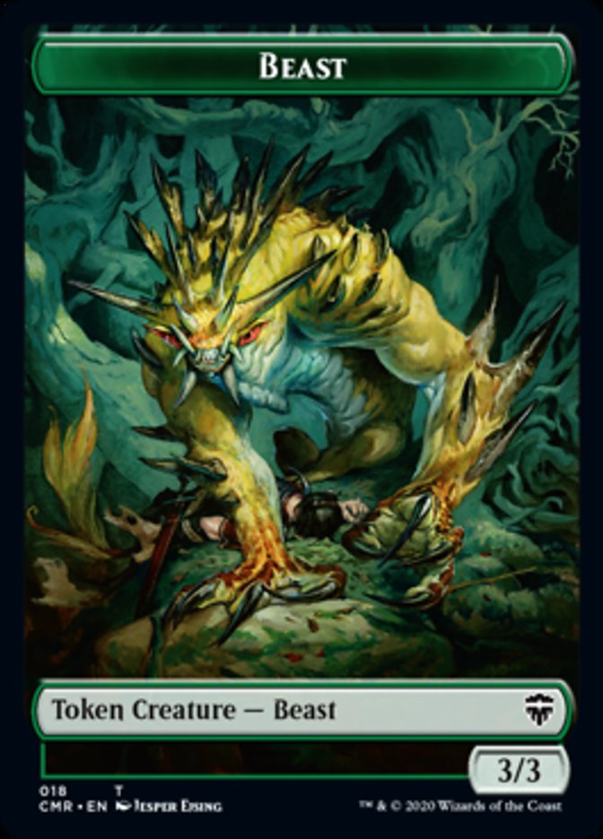 Beast (18) // Beast (19) Double-Sided Token [Commander Legends Tokens] | Gear Gaming Bentonville