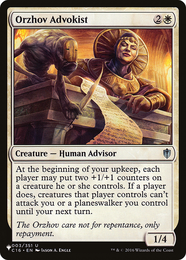 Orzhov Advokist [The List Reprints] | Gear Gaming Bentonville