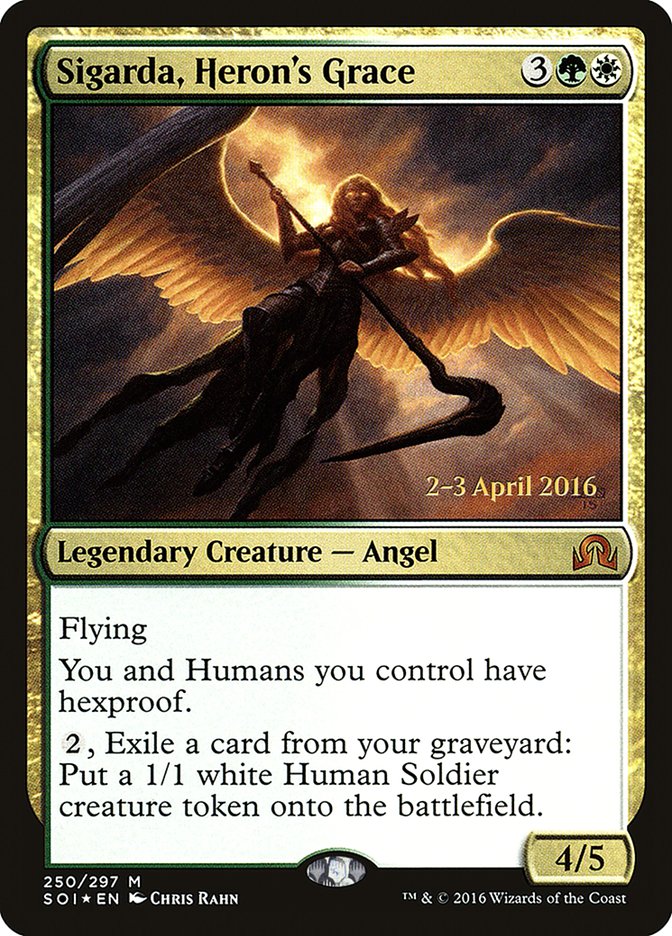 Sigarda, Heron's Grace [Shadows over Innistrad Prerelease Promos] | Gear Gaming Bentonville