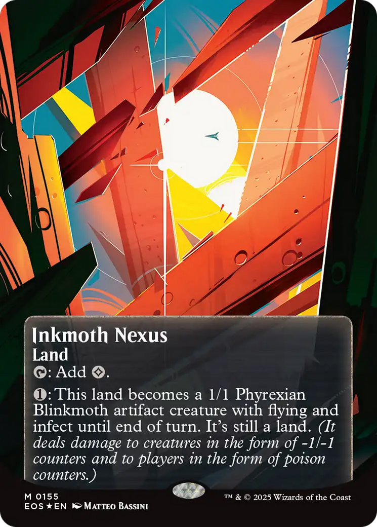 Inkmoth Nexus (0155) (Borderless) (Galaxy Foil) [Edge of Eternities: Stellar Sights] | Gear Gaming Bentonville