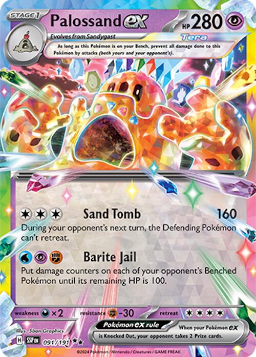 Palossand ex (091/191) [Scarlet & Violet: Surging Sparks] | Gear Gaming Bentonville